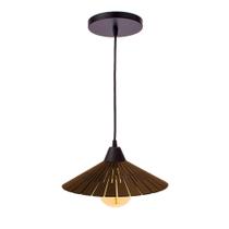 Luminária Teto Lustre Pendente Balcão Cozinha Sala Mdf Cabo Cor:chocolate Luminária Teto Lustre Pendente Balcão Cozinha Sala Mdf Cabo Cor:chocolate