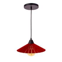 Luminária Teto Lustre pendente balcão cozinha sala mdf cabo