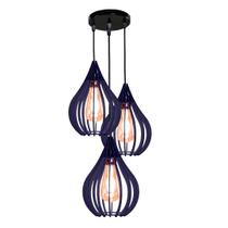 Luminária Teto Lustre pendente balcão cozinha sala trio