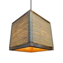 Luminária Teto Pendente Lustre Madeira Rústica Sisal Retrô Luminária Teto Pendente Lustre Madeira Rústica Sisal Retrô