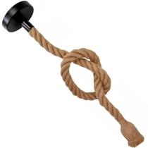 Luminária Teto Pendente Rústico Corda Cânhamo Vintage 1,0m