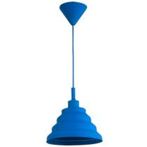 Luminaria teto silicone spring shape azul 24 x 24 x 14 cm