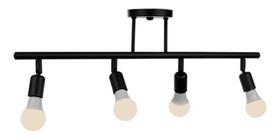 Luminária Teto Spot Trilho 4 Direcionável Preto Luminária Teto Spot Trilho 4 Direcionável Preto