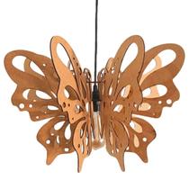 Luminária Teto tipo Pendente BORBOLETA MDF - Completa