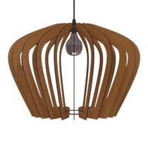 Luminária Teto tipo Pendente CALI MDF - Completa - Cor: Marrom Luminária Teto tipo Pendente CALI MDF - Completa - Cor: Marrom