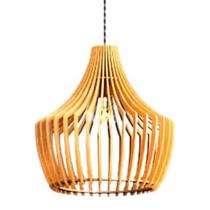 Luminária Teto tipo Pendente CASTELO MDF - Completa