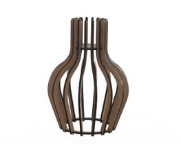 Luminária Teto tipo Pendente COPAN MDF - Completa