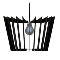 Luminária Teto tipo Pendente COROA MDF Completa