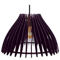 Luminária Teto tipo Pendente em MDF ARUANÃ Completa -