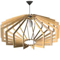 Luminária Teto tipo Pendente em MDF - Completa -