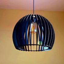 Luminária Teto tipo Pendente em MDF UNIVERSO Completa -