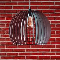 Luminária Teto tipo Pendente em MDF UNIVERSO Completa -