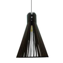 Luminária Teto Tipo Pendente Funil Mdf - Completa Preta Luminária Teto Tipo Pendente Funil Mdf - Completa Preta
