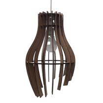 Luminária Teto tipo Pendente GARRA MDF - Completa - Cor: Marrom