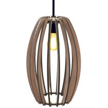 Luminária Teto tipo Pendente IMPERIAL MDF - Completa - Cor: Marrom Luminária Teto tipo Pendente IMPERIAL MDF - Completa - Cor: Marrom