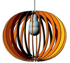 Luminária Teto tipo Pendente LUA CHEIA MDF - Completa