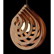 Luminária Teto Tipo Pendente Pingo Mdf - Completa Mdf Cru Luminária Teto Tipo Pendente Pingo Mdf - Completa Mdf Cru