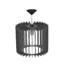 Luminária Teto tipo Pendente SANTA RITA MDF - Completa