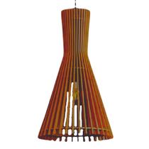 Luminária Teto tipo Pendente TURIN MDF - Completa - Cor: Marrom