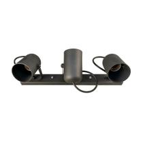 Luminária Teto Trilho 3 Spots Direcionáveis Luxo Preto 1273