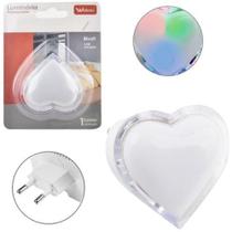 Luminária Tomada Coração Luz Noturna Colorida Interr Iluminar Ambiente LED Quarto Crianças - Wellmix Luminária Tomada Coração Luz Noturna Colorida Interr Iluminar Ambiente LED Quarto Crianças - Wellmix