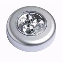 Luminaria Toque 3 Leds Abajur Sem Fio Bancada Closet Guarda Roupa Luz Leitura Quarto Bebe Touch Super Potente Com Adesiv