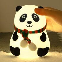 Luminária Touch Luz Noturna Panda de Silicone LED RGB Modelo TDT103 Luminária Touch Luz Noturna Panda de Silicone LED RGB Modelo TDT103