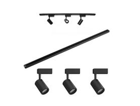 Luminária Trilho Eletrificado 1m 3 Spots Led 7w Luz 6000k Luminária Trilho Eletrificado 1m 3 Spots Led 7w Luz 6000k