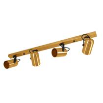 Luminária Trilho Teto 4 Spots Direcionáveis Sala Dourado Luminária Trilho Teto 4 Spots Direcionáveis Sala Dourado