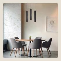 Luminaria Tubo Led Teto Balcao Mesa Pendente Bivolt Cabo Preto Luminaria Tubo Led Teto Balcao Mesa Pendente Bivolt Cabo Preto