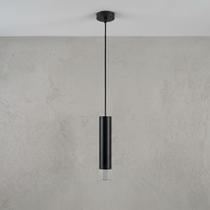 Luminária Tubo Moderno Pendente Bancada Sabre Cilindro Preto Luminária Tubo Moderno Pendente Bancada Sabre Cilindro Preto