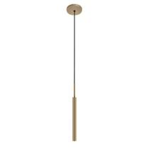 Luminária Tubo Pendente Teto Mesa De Jantar Sala Bronze 40Cm