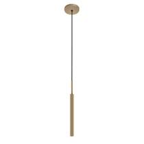 Luminária Tubo Pendente Teto Mesa De Jantar Sala Bronze 40cm