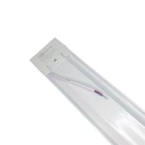 Luminária Tubular LED Flat 18w 60cm 6500k Bivolt Calha Sobrepor