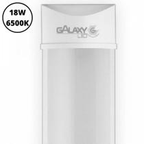 Luminaria tubular led slim 18w 6500k bivolt galaxy 3601