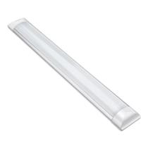 Luminária Tubular Led Slim 60cm 18w 6500k Sobrepor Linear Branco Frio