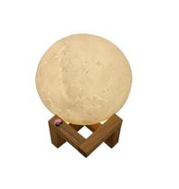 Luminária Umificador Moon Lamp Decorativo Abajur Lua 3 Led