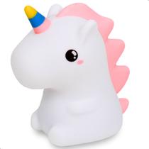 Luminária Unicórnio Colorido Recarregável Silicone Infantil