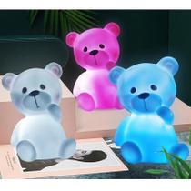 Luminaria Urso Infantil Realista Abajur Decoração Para Quarto Sala