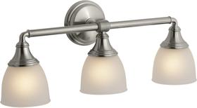Luminária Vanity Light Kohler Devonshire 3 Light Brushed Nickel Luminária Vanity Light Kohler Devonshire 3 Light Brushed Nickel