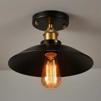 Luminária Vintage Industrial, E27, Metal, Preto, LexLight Luminária Vintage Industrial, E27, Metal, Preto, LexLight