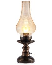 Luminária Vintage UMEXUS sem fio recarregável em vidro âmbar com toque
