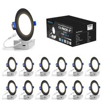Luminária VOLISUN, pacote com 12 unidades, 4", 5CCT, LED regulável de 9,5 W