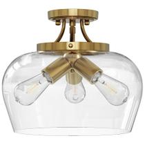 Luminária VONLUCE Semi Flush 35 x 28 cm em ouro escovado Luminária VONLUCE Semi Flush 35 x 28 cm em ouro escovado