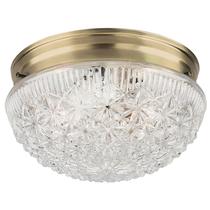 Luminaria Westinghouse 66610 con 2 luces y vidrio facetado claro