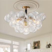 Luminária YIHANTLZ 20" Bubble Chandelier Gold Clear Glass