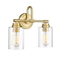 Luminárias de banheiro AKEZON Brushed Gold 2-Light KW-7306-2 Luminárias de banheiro AKEZON Brushed Gold 2-Light KW-7306-2