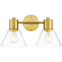 Luminárias de banheiro LMS Gold 2 Lights com vidro