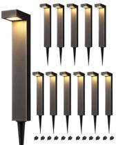 Luminárias de caminho EDISHINE 12V 3,2W 3000K LED à prova dágua, 12 unidades Luminárias de caminho EDISHINE 12V 3,2W 3000K LED à prova dágua, 12 unidades