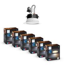 Luminárias embutidas LED inteligentes Philips Hue de 4 polegadas, pacote com 6 unidades, 850LM - Phillips